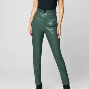 NWT BlankNYC vegan leather “ As You Said” pant size 29 & 32 Army Green